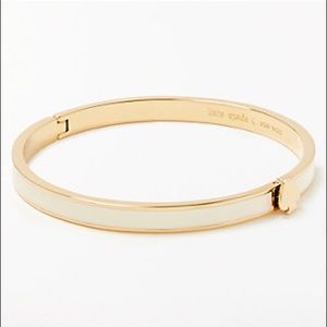 •Kate Spade• white and gold hinge bracelet